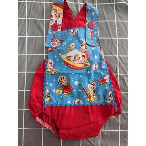 Handmade children in space bubble romper